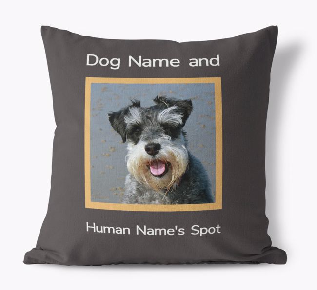 Our Spot: Personalized {breedFullName} Photo Upload Pillow